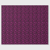 Zellen Abstraktion Black Magenta Fuchsia Gradient Geschenkpapier (Flach)