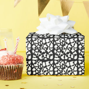 Zellen Abstraktion Schwarz-weiß Geschenkpapier