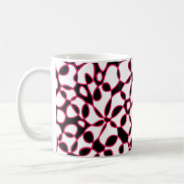 Zellen Abstraktion Schwarz-weiß Hot Pink Kaffeetasse