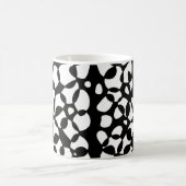 Zellen Abstraktion Schwarz-weiß Kaffeetasse (Mittel)