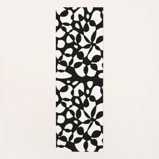 Zellen Abstraktion Schwarz-weiß Yogamatte (Vorderseite)