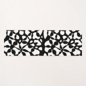 Zellen Abstraktion Schwarz-weiß Yogamatte (Vorderseite (Horizontal))