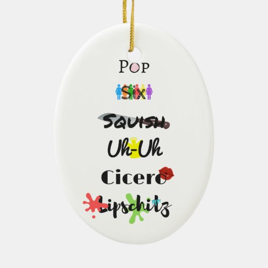 Zellen-Block-Tango-Verzierung Keramik Ornament (Hinten)