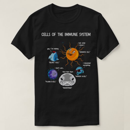 Zellen der Biologie des Immunsystems T-Shirt (Design vorne)