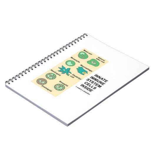 Zellen des Immunsystems im Inneren der Immunologie Notizblock (Linke Seite)