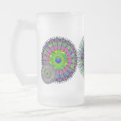 Zellen-Medaillon-Druck-Tassen Mattglas Bierglas (Links)