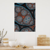 Zellen_orange Poster (Küche)