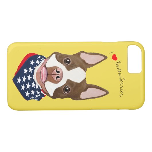 Zellen-Telefon-Kasten Boston-Terrier-(Brown) Case-Mate iPhone Hülle (Rückseite (Horizontal))