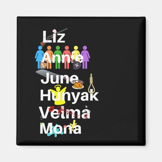 Zellenblock-Tango-Namensmagnet Magnet (Vorne)