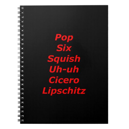 Zellenblock-Tango Notizblock (Vorderseite)