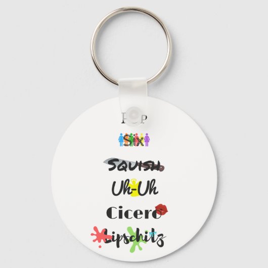 Zellenblock-Tango-Schlüsselanhänger Schlüsselanhänger (Vorderseite)