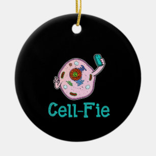 Zellenfie Funny Biology Science Lehrer Pun Geschen Keramik Ornament