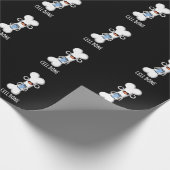 Zellenknochen Funny Cell Phone Pub Dark BG Geschenkpapier (Ecke)