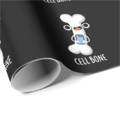 Zellenknochen Funny Cell Phone Pub Dark BG Geschenkpapier (Rolleneckpunkt)