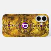 ZELLENKRIEGSSCHIEDE LILA AMETHYST GEM MONOGRAMM Case-Mate iPhone HÜLLE (Rückseite (Horizontal))