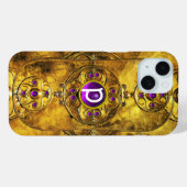 ZELLENKRIEGSSCHIEDE LILA AMETHYST GEM MONOGRAMM Case-Mate iPhone HÜLLE (Rückseite (Horizontal))
