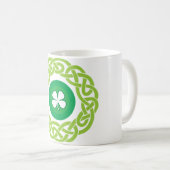 ZELLENRING mit KLEEBLATT Kaffeetasse (VorderseiteRechts)