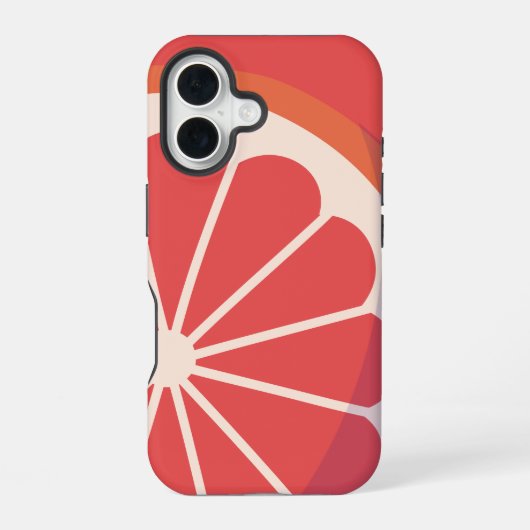 Zellhülle mit orangefarbener iPhone 16 hülle (Rückseite)