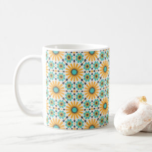 Zellige-Strahlung: farbenfrohe andalusische Geomet Kaffeetasse