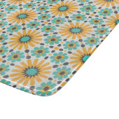 Zellige-Strahlung: farbenfrohe andalusische Geomet Schneidebrett (Ecke)