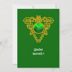 ZELLISCHES HERZ MIT KLEEBLATT ST PATRICK'S DAY PAR EINLADUNG