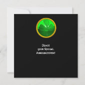 ZELLISCHES HERZ MIT KLEEBLATT ST PATRICK'S DAY PAR EINLADUNG (Rückseite)