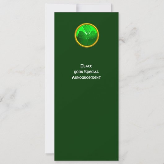 ZELLISCHES HERZ MIT KLEEBLATT ST PATRICK'S DAY PAR EINLADUNG (Rückseite)