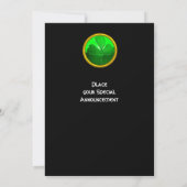 ZELLISCHES HERZ MIT KLEEBLATT ST PATRICK'S DAY PAR EINLADUNG (Rückseite)