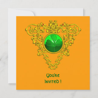 ZELLISCHES HERZ MIT KLEEBLATT ST PATRICK'S DAY PAR EINLADUNG