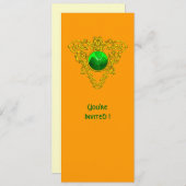 ZELLISCHES HERZ MIT KLEEBLATT ST PATRICK'S DAY PAR EINLADUNG (Vorne/Hinten)