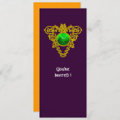 ZELLISCHES HERZ MIT KLEEBLATT ST PATRICK'S DAY PAR EINLADUNG (Vorne/Hinten)