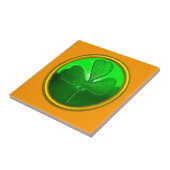 ZELLTIKHERZ, KLEEBLATT, Orange Fliese (Seite)