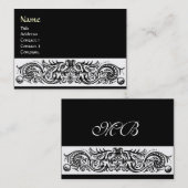 ZELLTRAGONMONOGRAM, rot Visitenkarte (Vorne/Hinten)