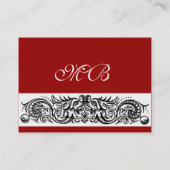 ZELLTRAGONMONOGRAM, rot Visitenkarte (Rückseite)