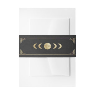 Zelluläre Art Deco Goldmondphase Einladungsbanderole