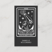 Zellularer Tarot-Friseur Anthrazitgrau Visitenkarte (Vorderseite)