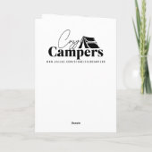 Zelt an einem Beach Camping Geburtstag Karte (Rückseite)