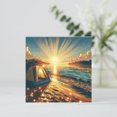 Zelt auf einem Beach-Camping Karte (Stehend Vorderseite)