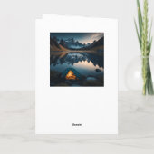 Zelt, Berge und Camping Themenwelt Kunst Karte (Rückseite)