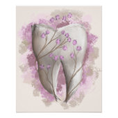 Zelt & Blume, surrealistische Malerei. Zahnkunde Poster (Vorderseite)