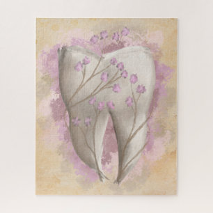 Zelt & Blume, surrealistische Malerei. Zahnkunde Puzzle