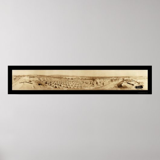 Zelt Camp Sevier SC Foto 1918 Poster (Vorne)