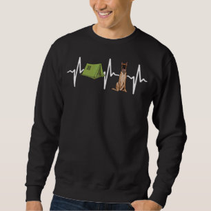 Zelt Camping Belgisch Malinoi Heartbeat Dog Sweatshirt