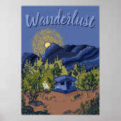 Zelt Camping Berge Landschaft Kunst, Dichtung und  Poster (Vorne)