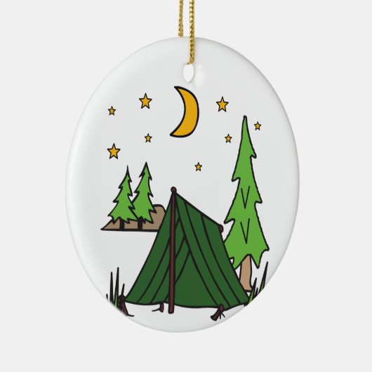 Zelt-Camping Keramik Ornament (Rechts)