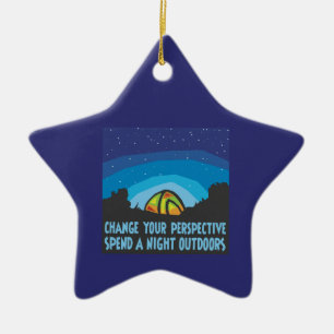 Zelt-Camping Keramikornament