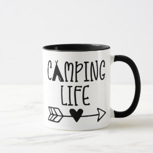Zelt Camping Leben Pfeil Liebe Herz  Tasse