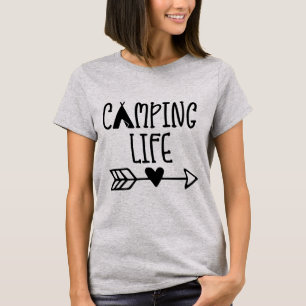Zelt Camping Life Arrow Liebe T - Shirt
