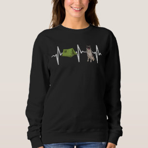 Zelt Camping Norwegischer Elchhund Herzschlag Hund Sweatshirt