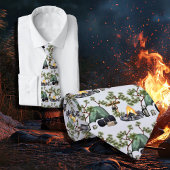 Zelt Camping Pattern Camper's Neck Tie Krawatte